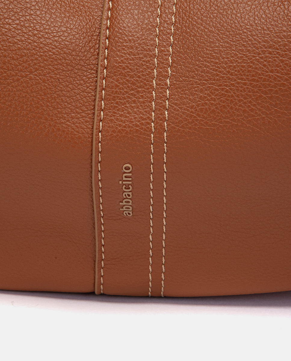 bolso-de-hombro-grande-abbacino-cognac-de-materiales-reciclados-doble-asa image 6
