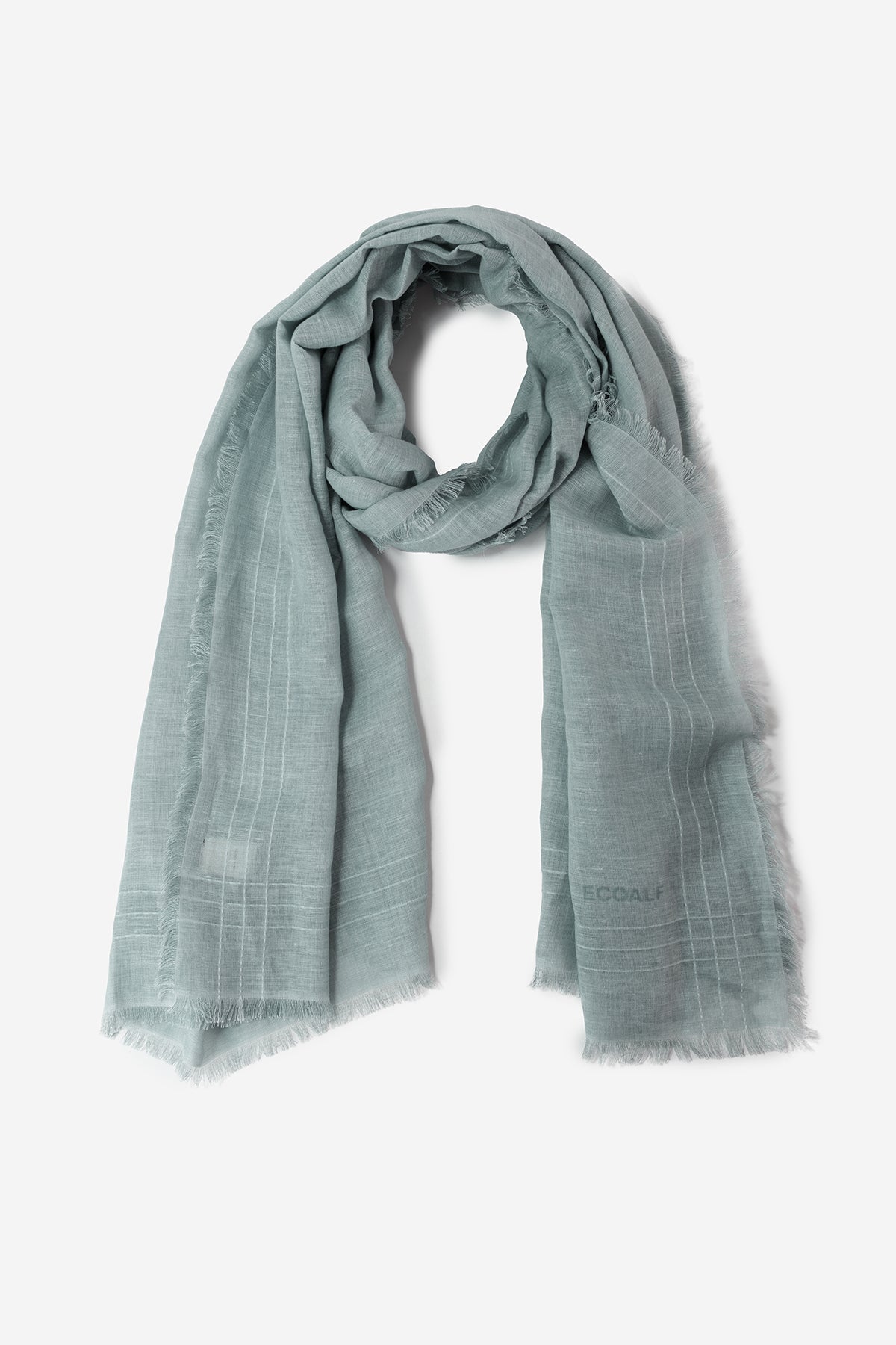 pa-uelo-ecoalf-fitzroy-verde-de-mujer-70-algod-n-org-nico-200-x-70-cm-te-ido-en- image 1