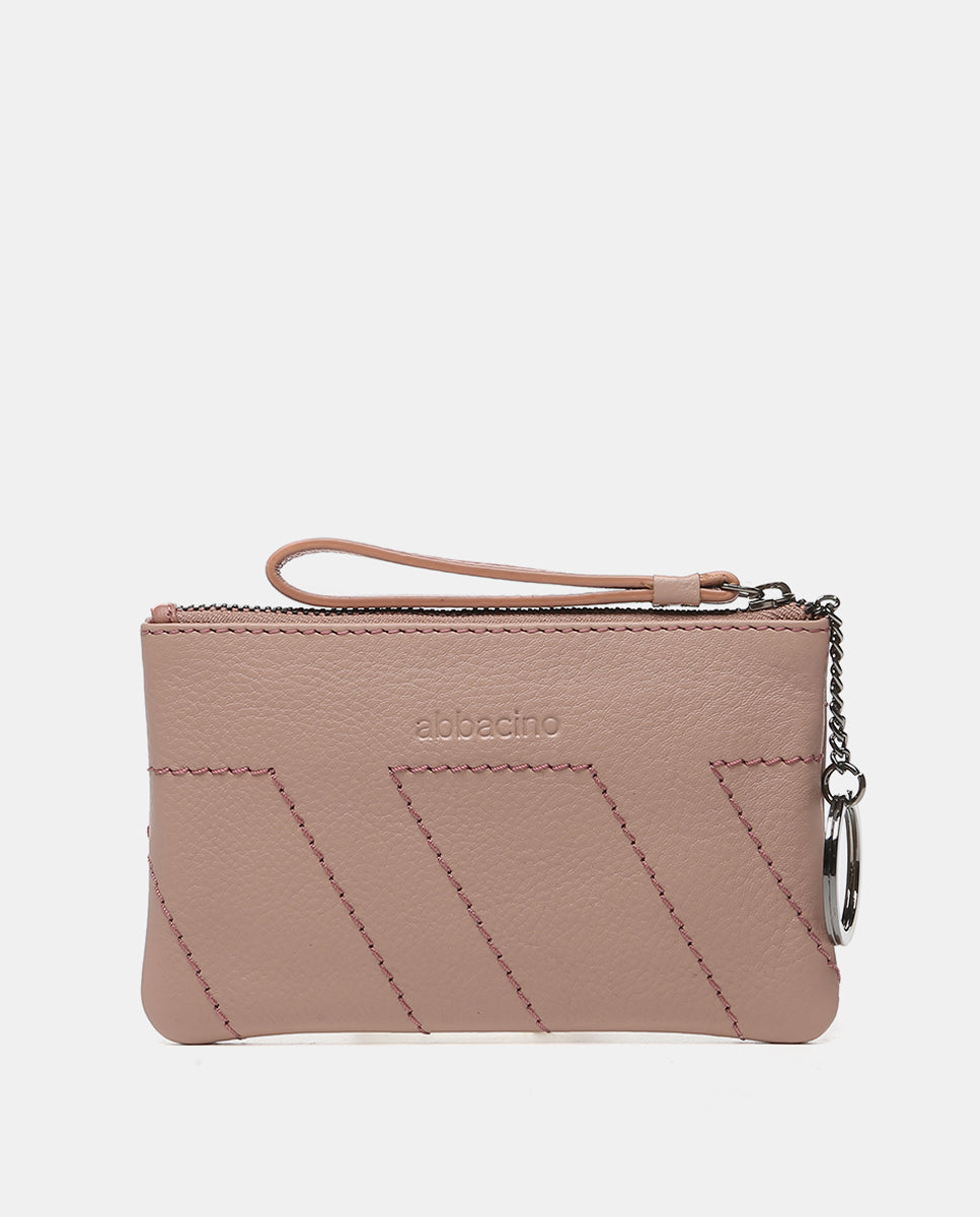monedero-abbacino-piel-rosa-con-tiras-pasadas image 3