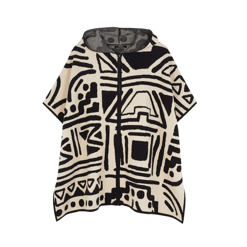 parfois-poncho-de-punto-estampado-mujer-cl-sico image 1