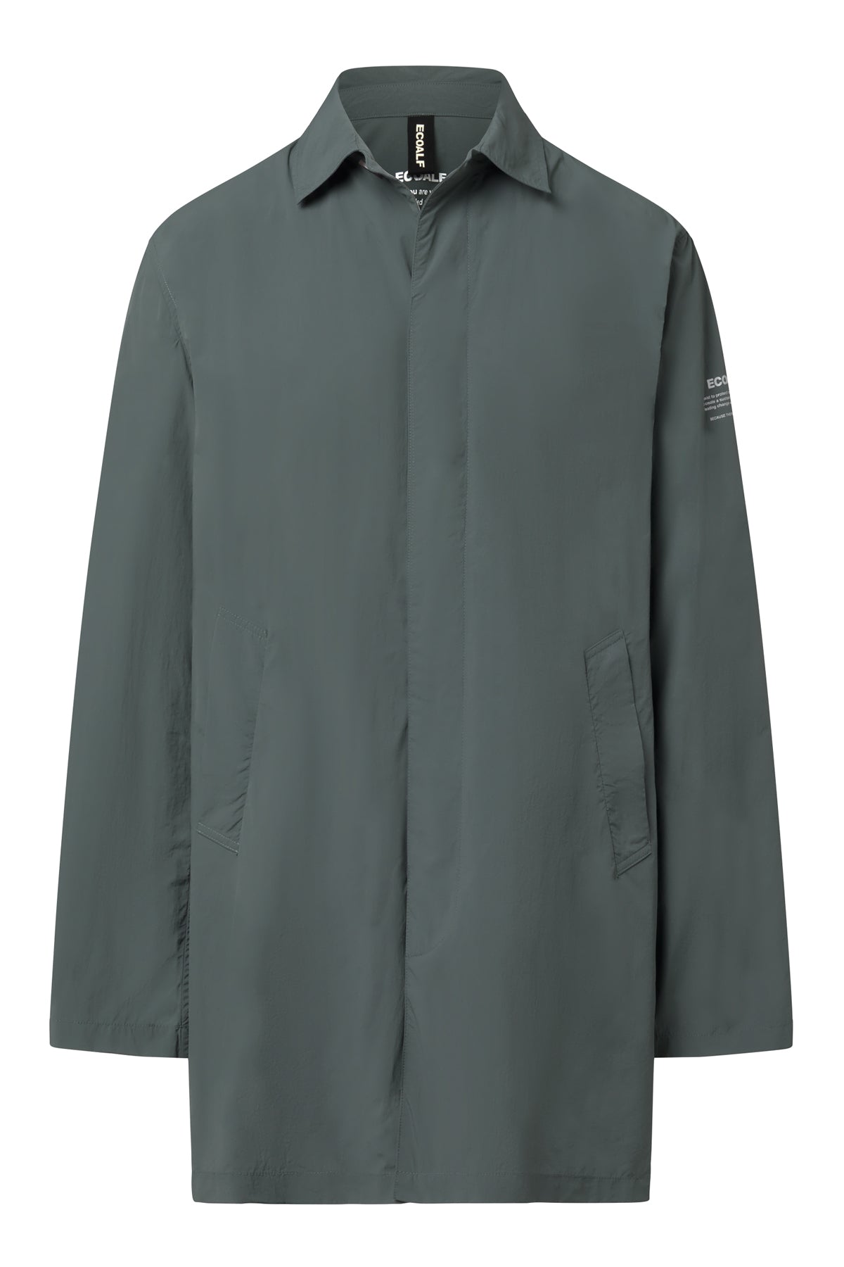 ecoalf-gabardina-vestal-verde-packable-de-hombre-100-poliamida-reciclada-repelen image 8