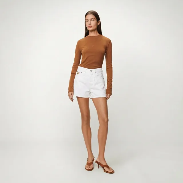 lois-sandra-c-short-de-tiro-medio-para-mujer-100-algod-n-color-blanco image 1