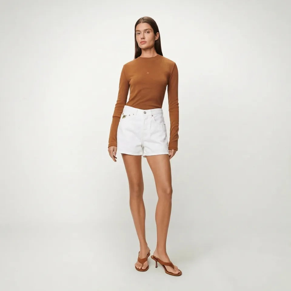 lois-sandra-c-short-de-tiro-medio-para-mujer-100-algod-n-color-blanco image 1