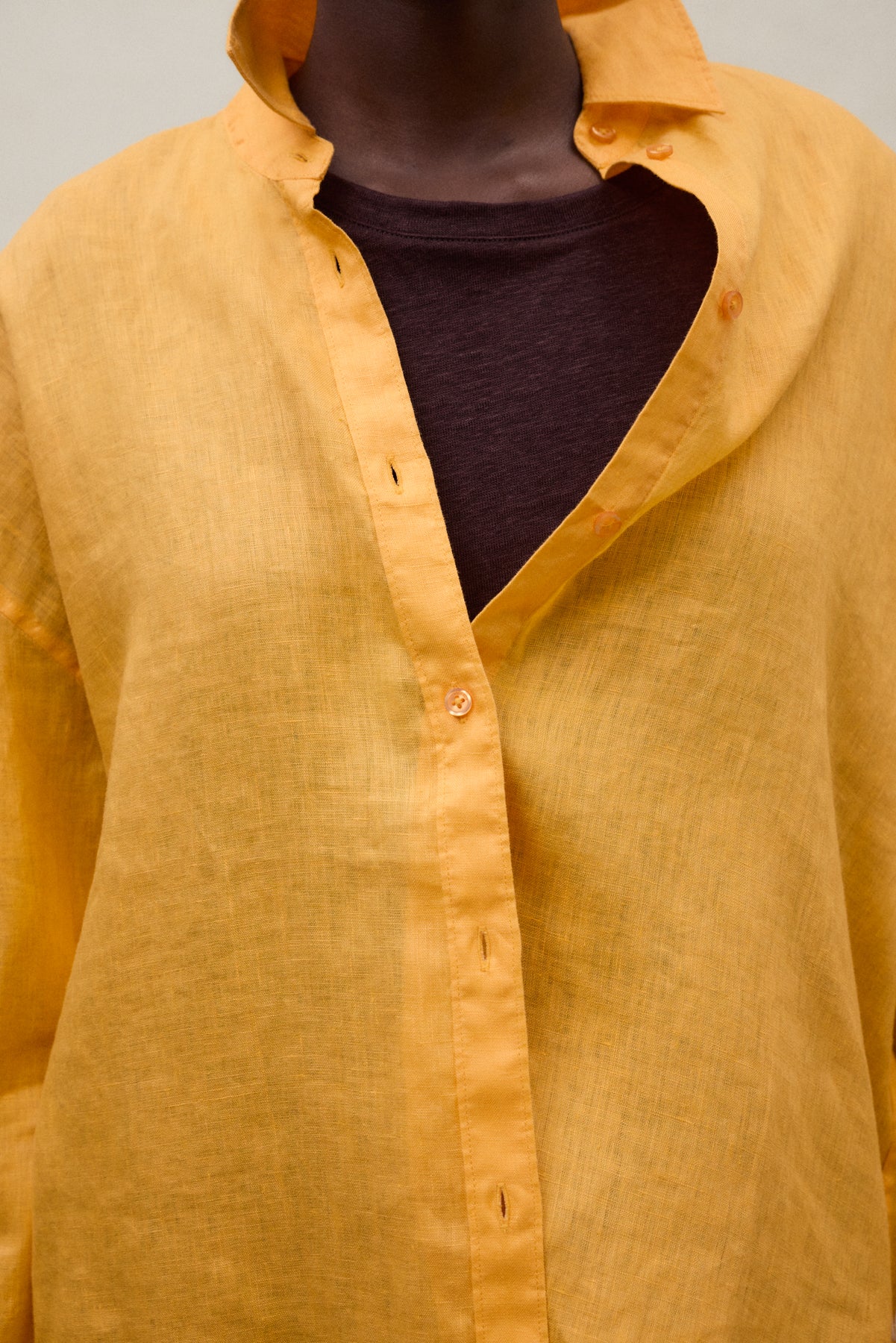 camisa-daria-naranja-ecoalf-80-lino-fit-oversize-mujer image 5