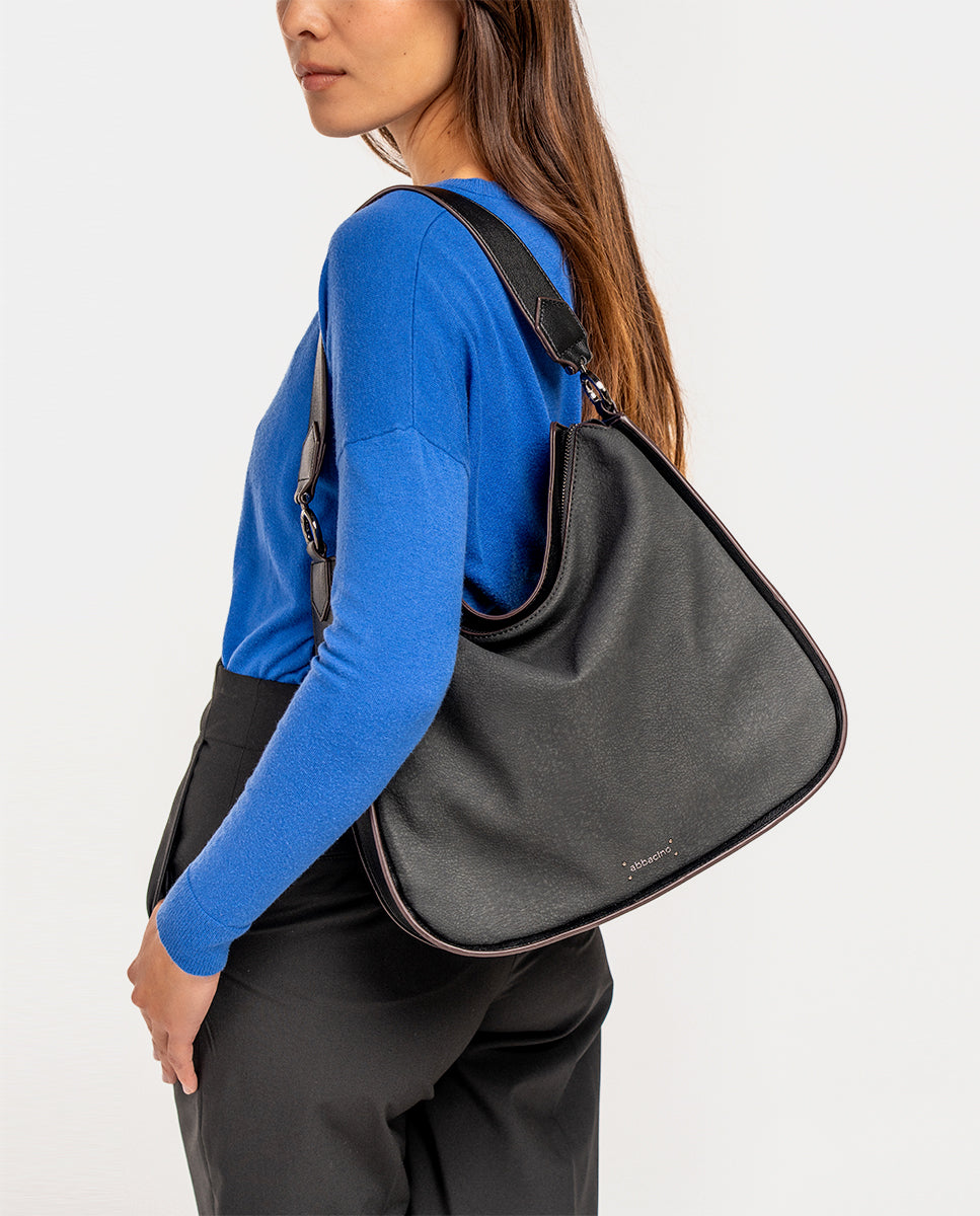 abbacino-bolso-hombro-mujer-reciclado-negro-sostenible image 8