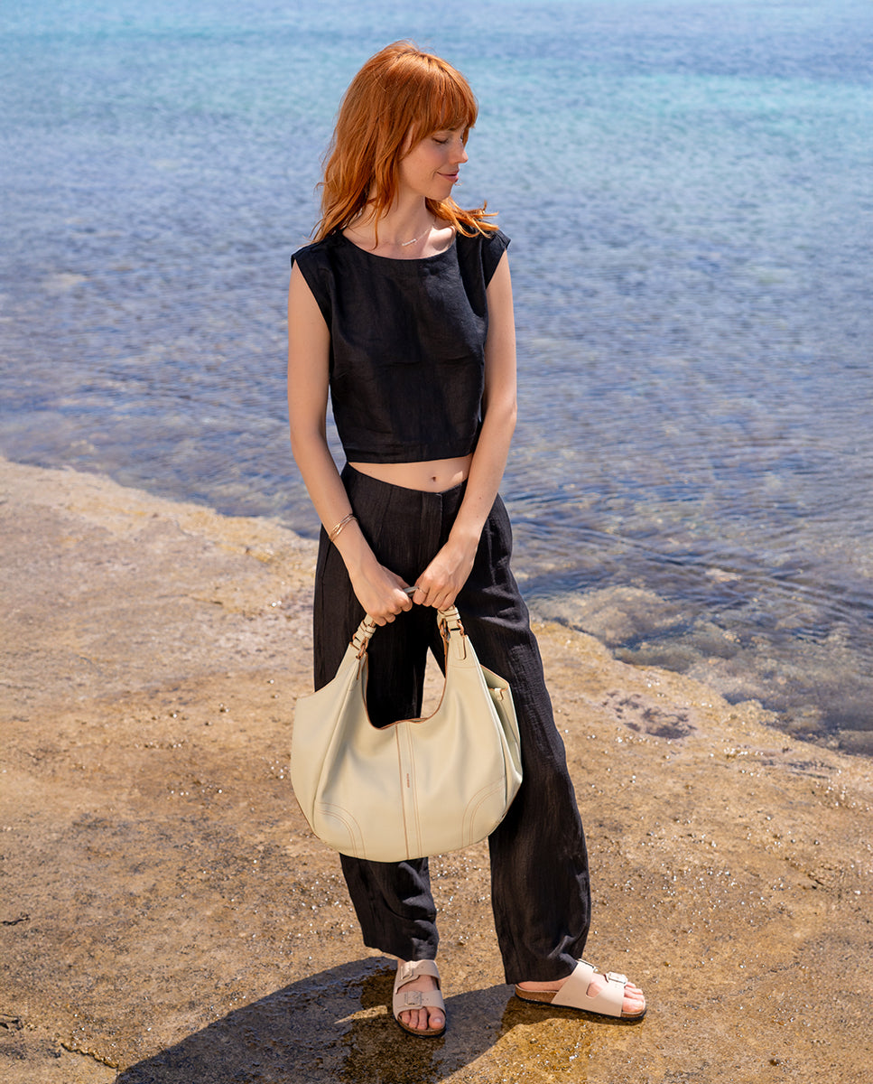 abbacino-bolso-hombro-hobo-grande-verde-reciclado image 8