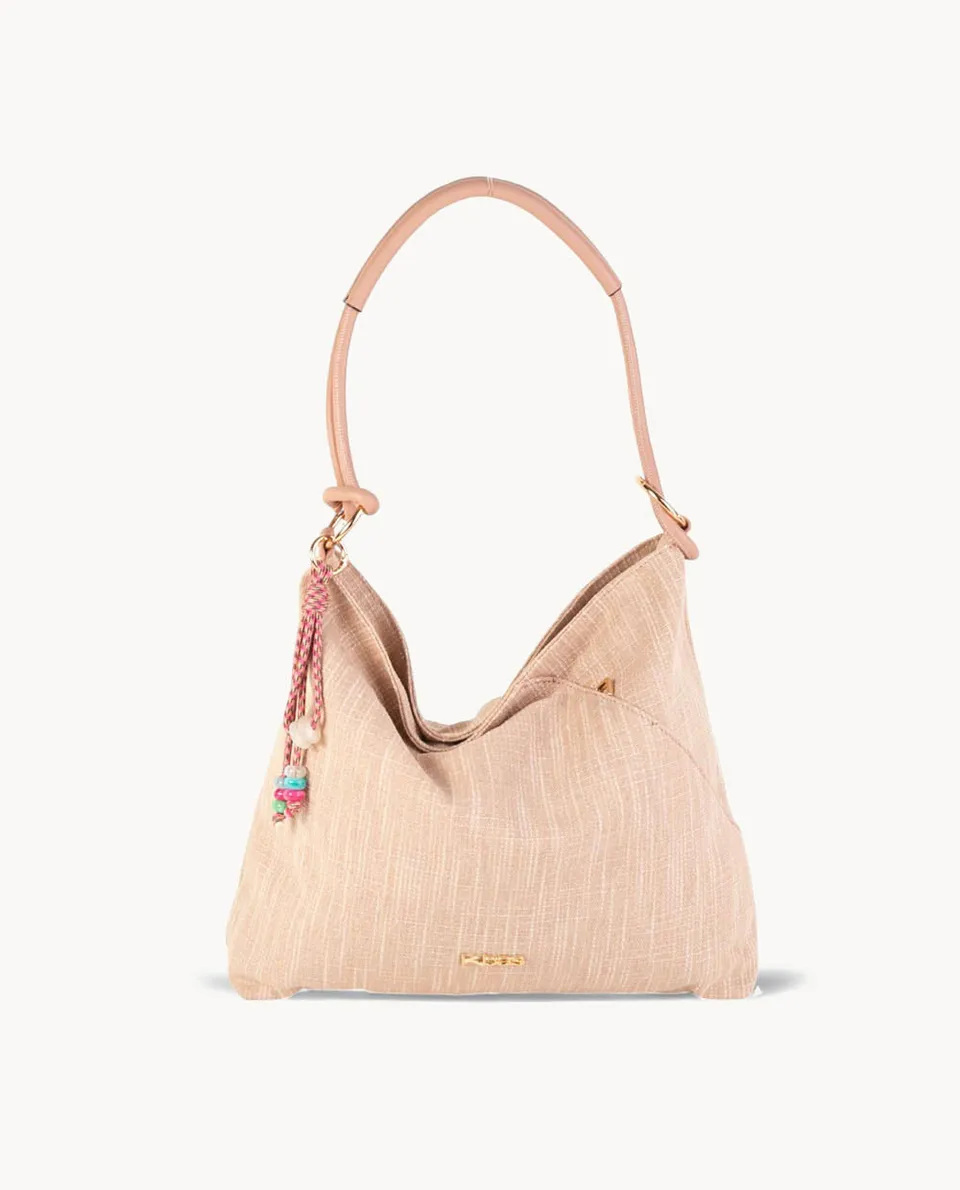 kbas-hobo-canvas-con-cremallera-color-rosa-bolso-de-hombro image 1