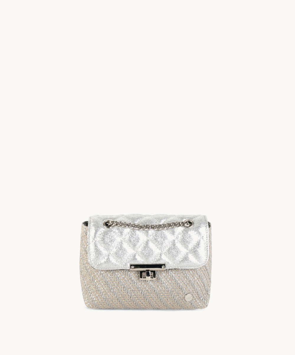 mango-bolso-bandolera-dalila-de-pu-y-rafia-color-plata-50-dto image 4
