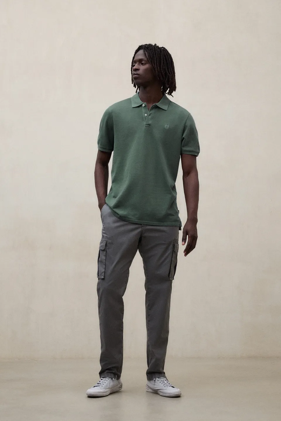 polo-ecoalf-tedan-de-piqu-verde-para-hombre image 1