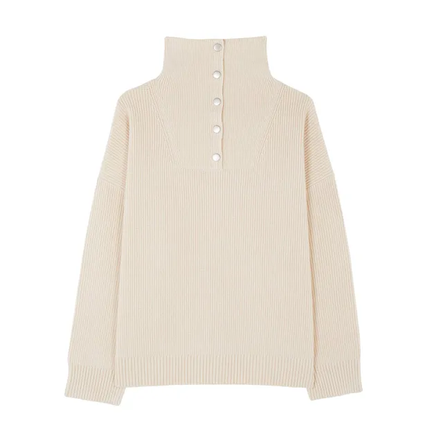 parfois-jersey-de-punto-cuello-alto-con-botones-mujer image 1