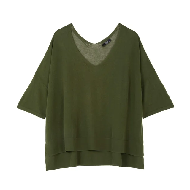 parfois-top-de-punto-escote-pico-mujer-2 image 1