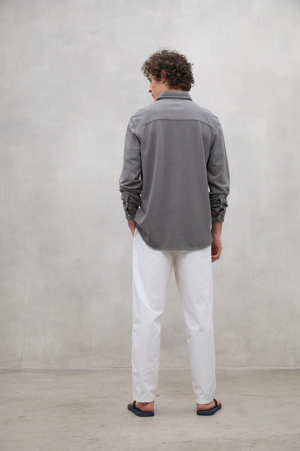 camisa-ecoalf-pol-pique-gris-oscuro-de-algod-n-reciclado-para-hombre image 3