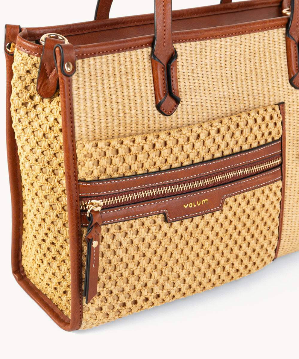 bolso-de-hombro-urban-briana-kbas-de-rafia-natural-y-cuero-sint-tico-marr-n image 7