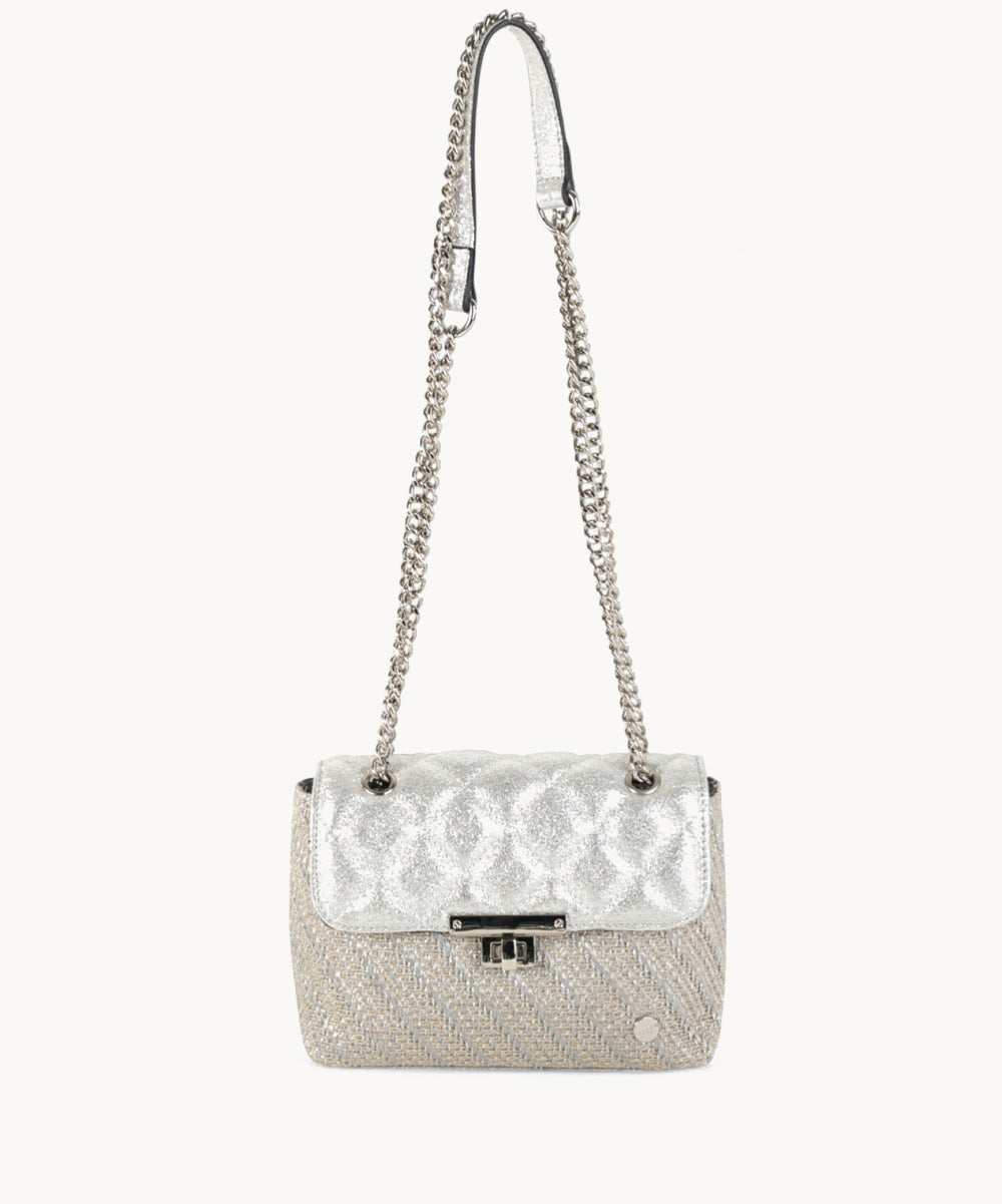 mango-bolso-bandolera-dalila-de-pu-y-rafia-color-plata-50-dto image 6