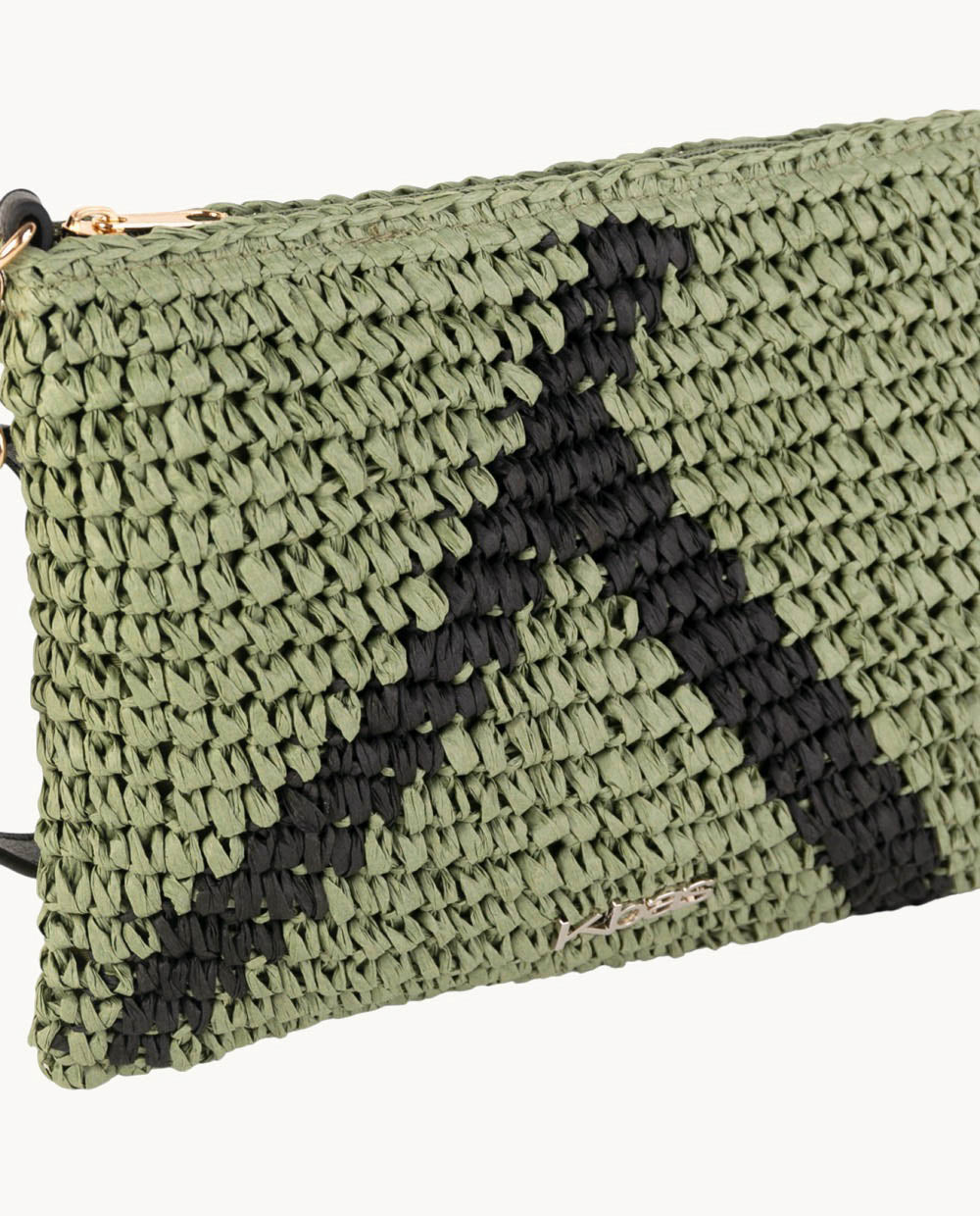 cartera-de-fibra-natural-kbas-con-cremallera-color-kaki-26-x-4-x-19-cm image 3