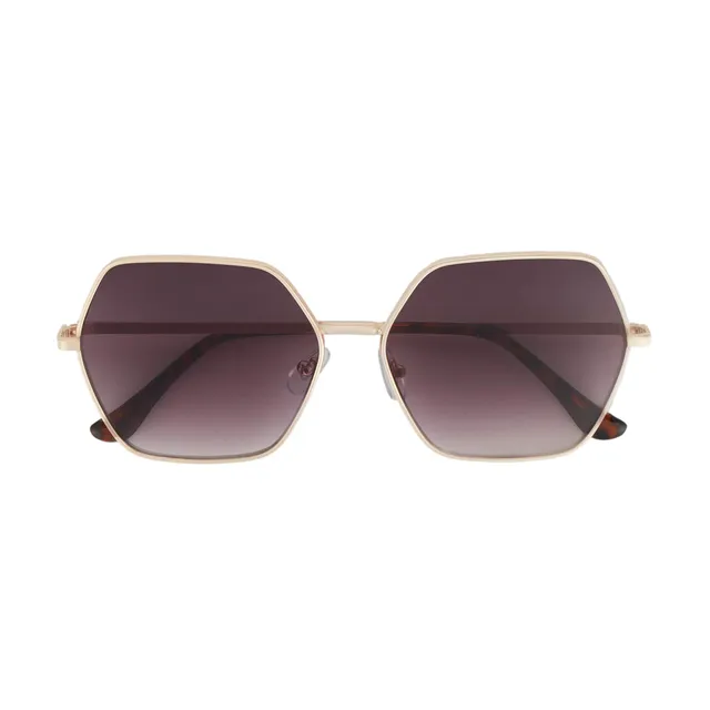 parfois-gafas-de-sol-met-licas-hexagonales-mujer-oro-claro image 1