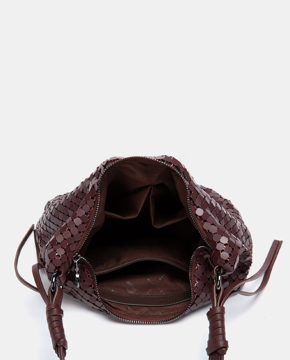 abbacino-bolso-hombro-fiesta-malla-met-lica-burdeos image 5