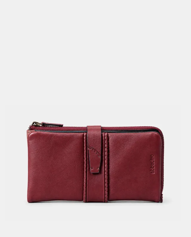 cartera-grande-de-mujer-abbacino-en-piel-burdeos-con-trenzado image 1