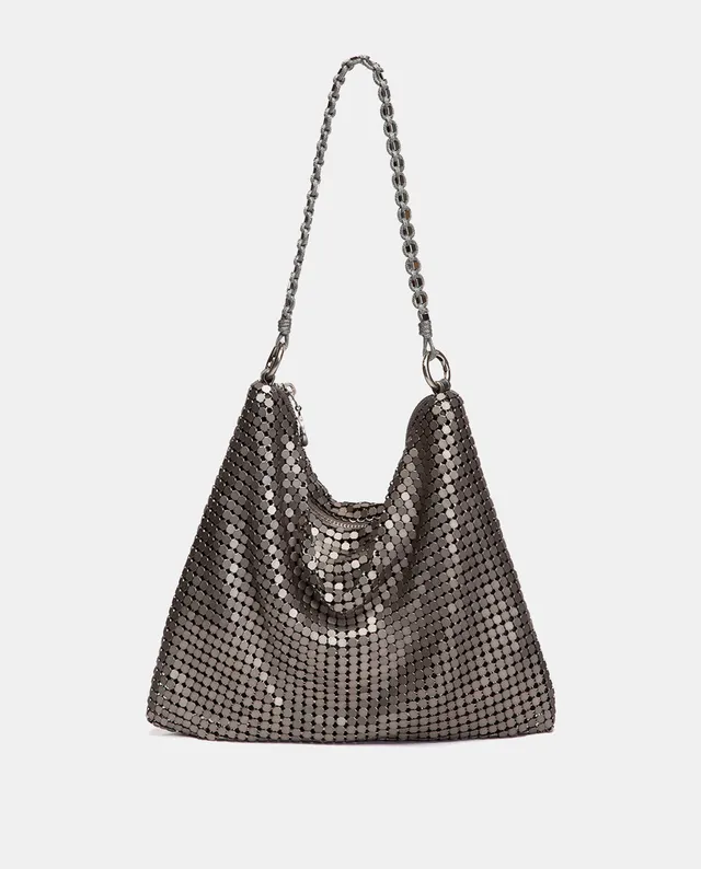 abbacino-bolso-de-fiesta-malla-met-lica-plateada-piramidal image 1