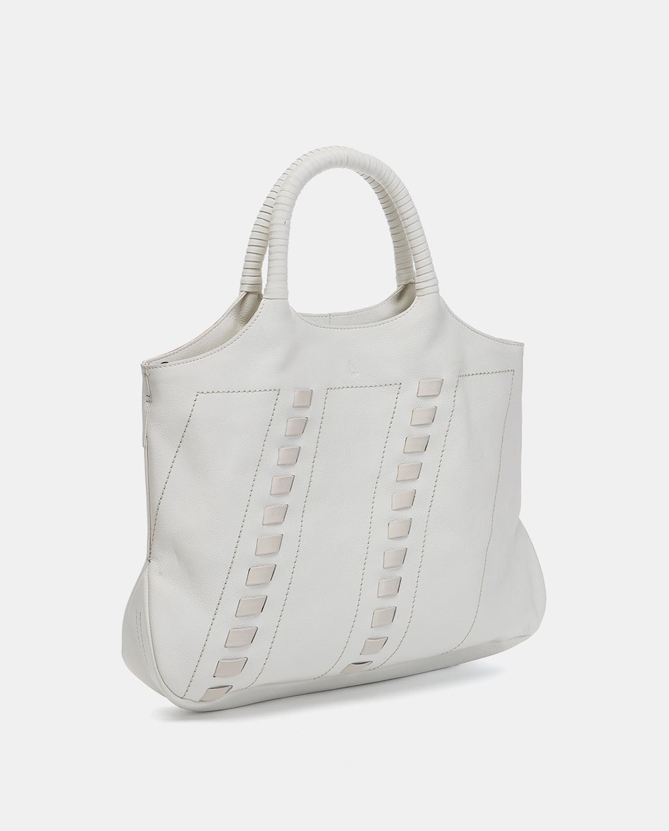 abbacino-bolso-shopper-piel-blanca-detalles-trenzados image 2