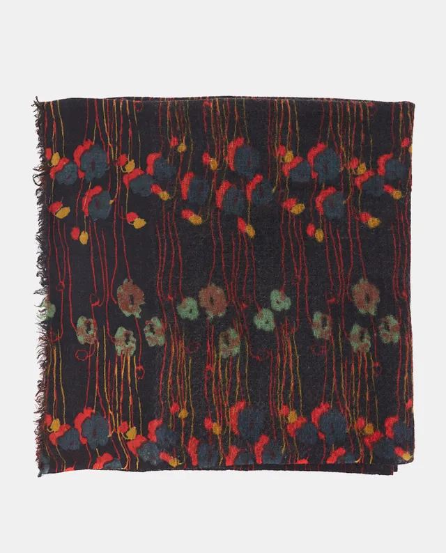 abbacino-pa-uelo-de-lana-estampado-floral-negro image 1