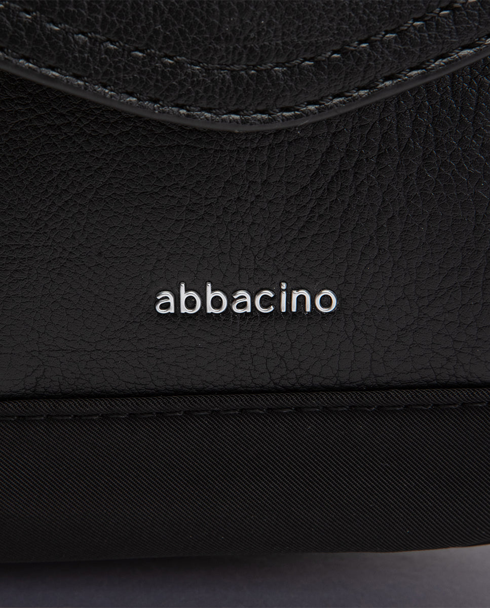 abbacino-bandolera-tejido-reciclado-negra-cremallera-mujer image 6