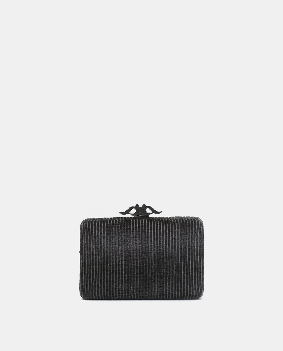 clutch-abbacino-terciopelo-plateado-fiesta image 1