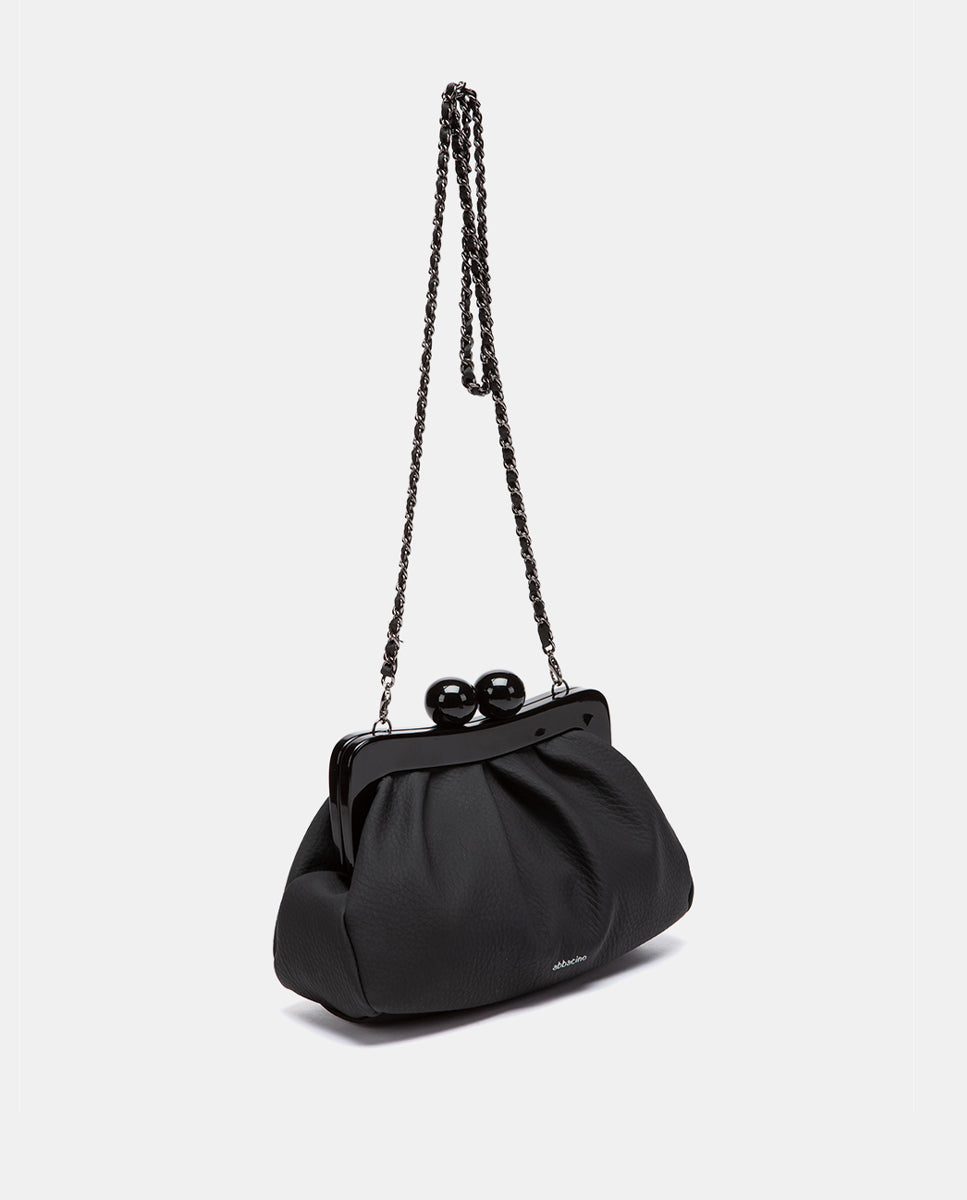 abbacino-clutch-de-fiesta-negro-estructurado-con-cadena image 2