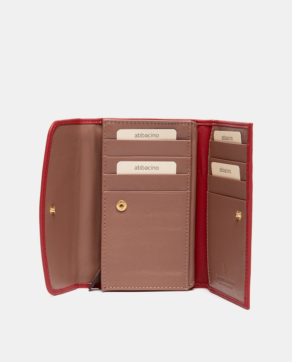 abbacino-cartera-mediana-piel-roja-mujer image 2