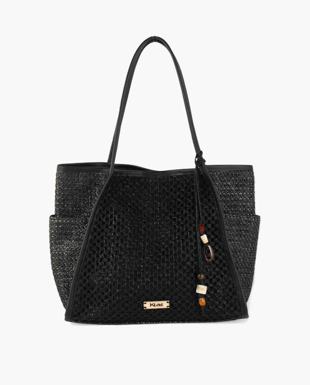 kbas-tote-de-fibra-natural-y-pp-con-cierre-magn-tico-negro image 1
