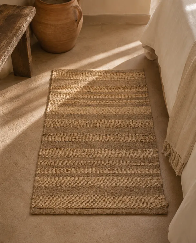 alfombra-kbas-rectangular-de-yute-natural-90x150-cm-fibra-vegetal-ecol-gica image 1