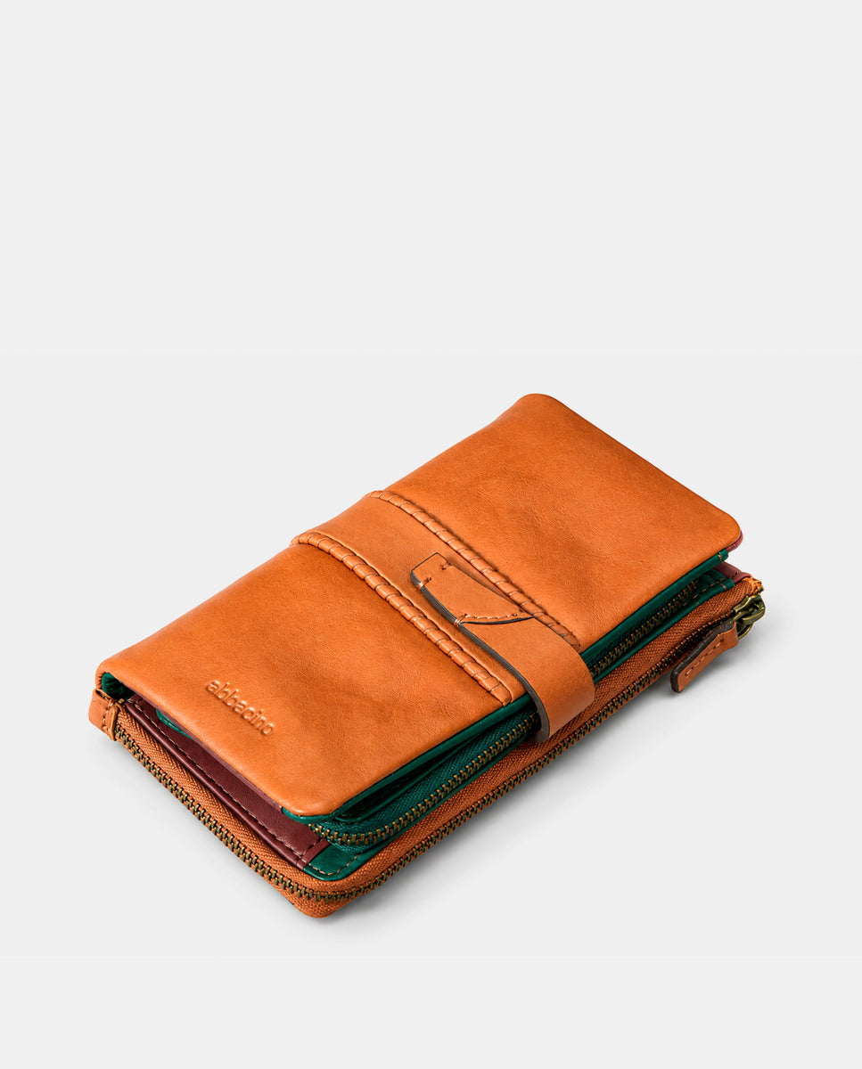 abbacino-cartera-grande-mujer-piel-cognac-con-monedero image 6