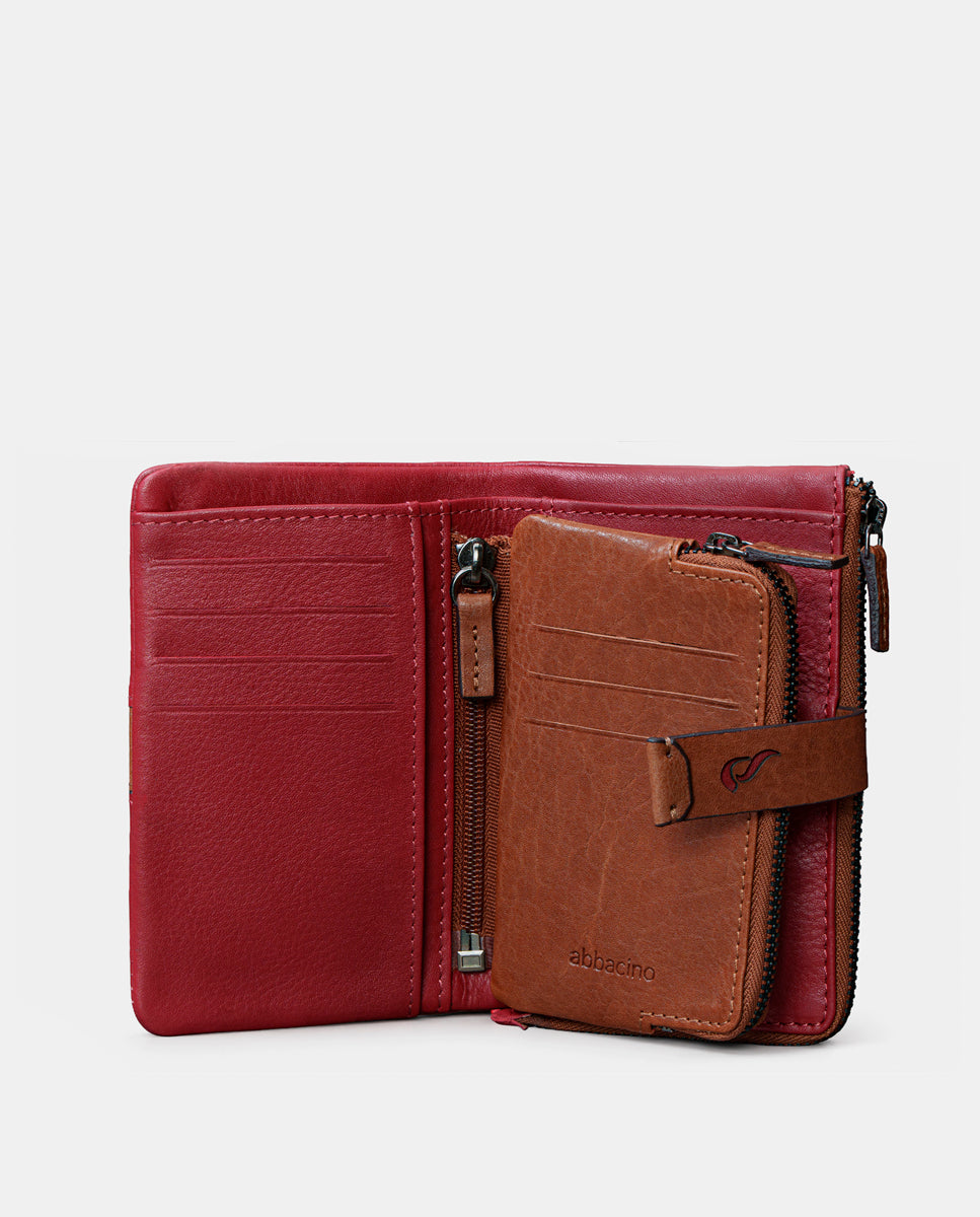 abbacino-cartera-mediana-de-mujer-en-piel-roja-3 image 2