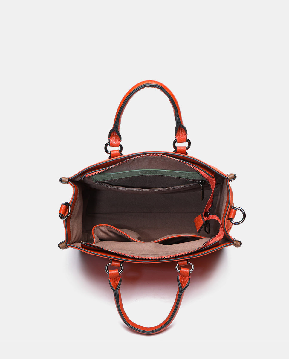 bolso-shopper-abbacino-naranja-en-materiales-reciclados-jacquard image 6