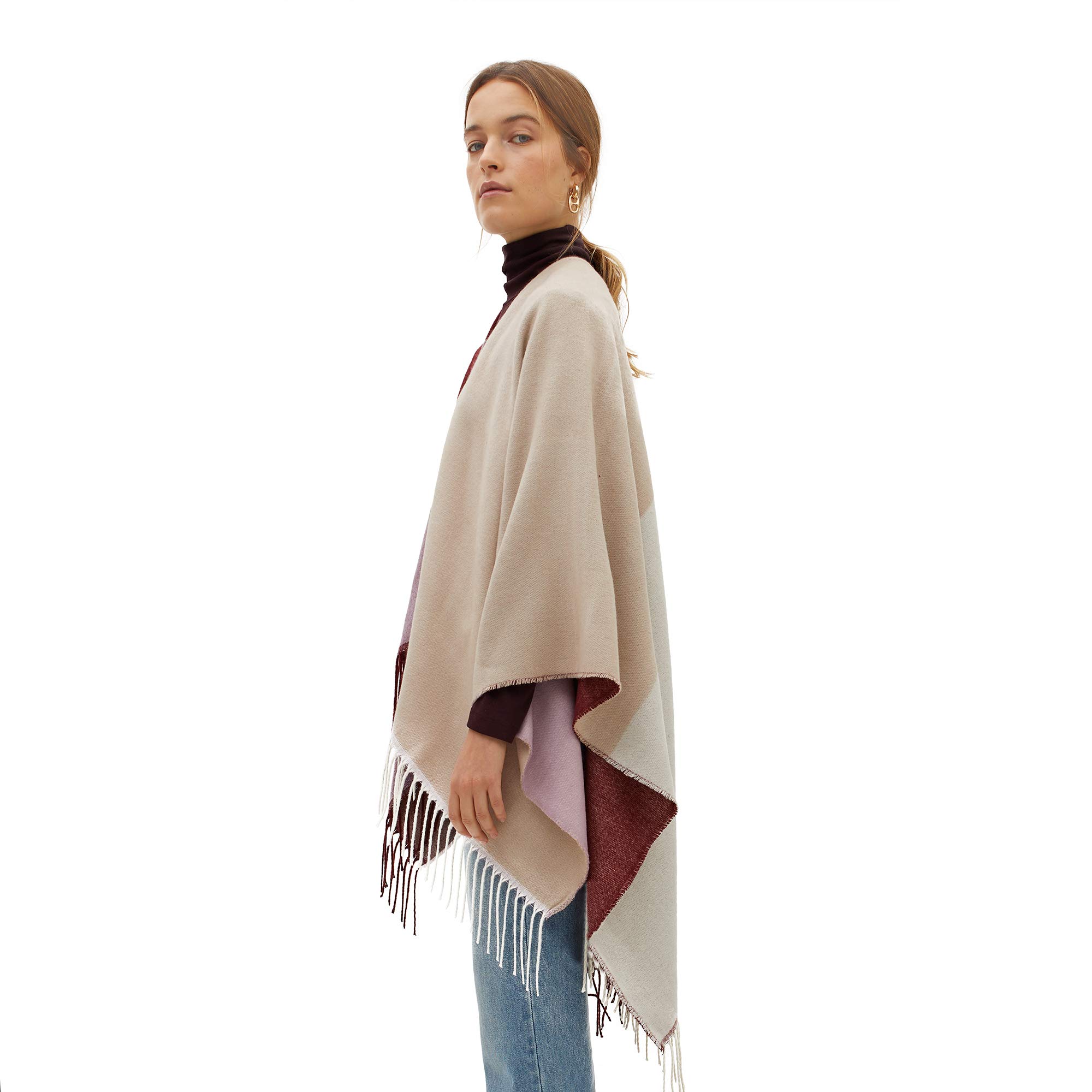 parfois-poncho-con-estampado-mujer image 5