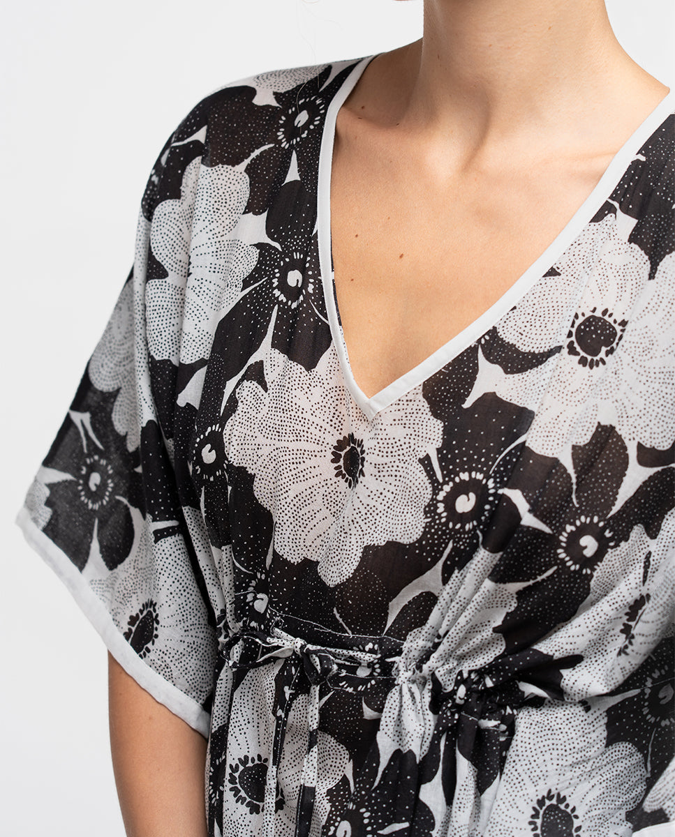 caft-n-abbacino-algod-n-floral-blanco-y-negro image 4