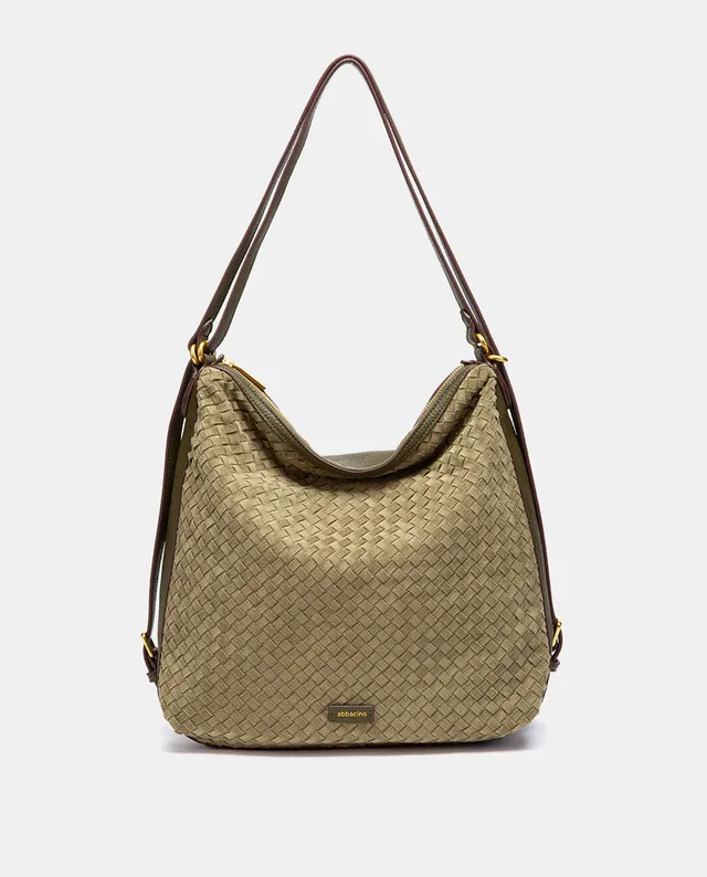 abbacino-bolso-multifuncional-trenzado-verde-convertible-en-mochila image 1