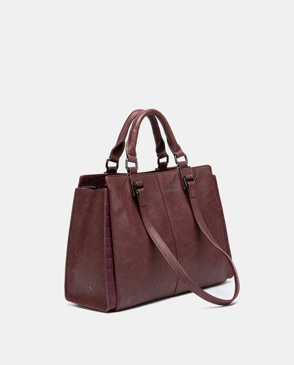 abbacino-bolso-de-mano-burdeos-reciclado image 2