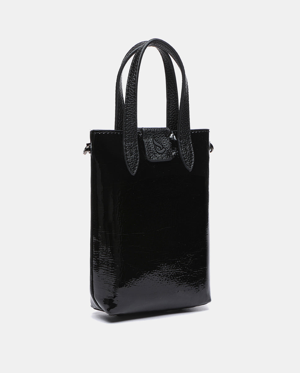 abbacino-bolso-mano-mini-charol-negro-con-bandolera image 2