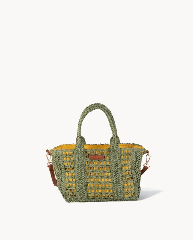kbas-tote-peque-o-de-fibra-natural-con-cremallera-color-kaki-24x10x17-cm image 1
