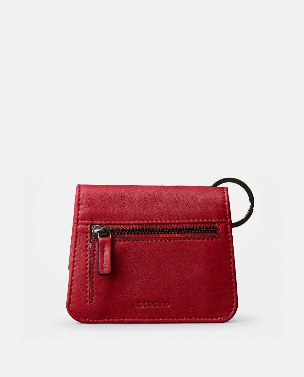 abbacino-monedero-mujer-piel-rojo-solapa-con-anilla-llaves image 3