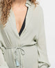 abbacino-t-nica-de-viscosa-verde-con-botones-talla-nica image 4