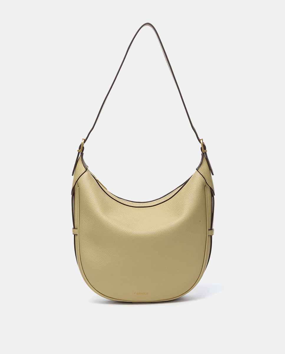 abbacino-bolso-hombro-hobo-amarillo-material-reciclado image 1