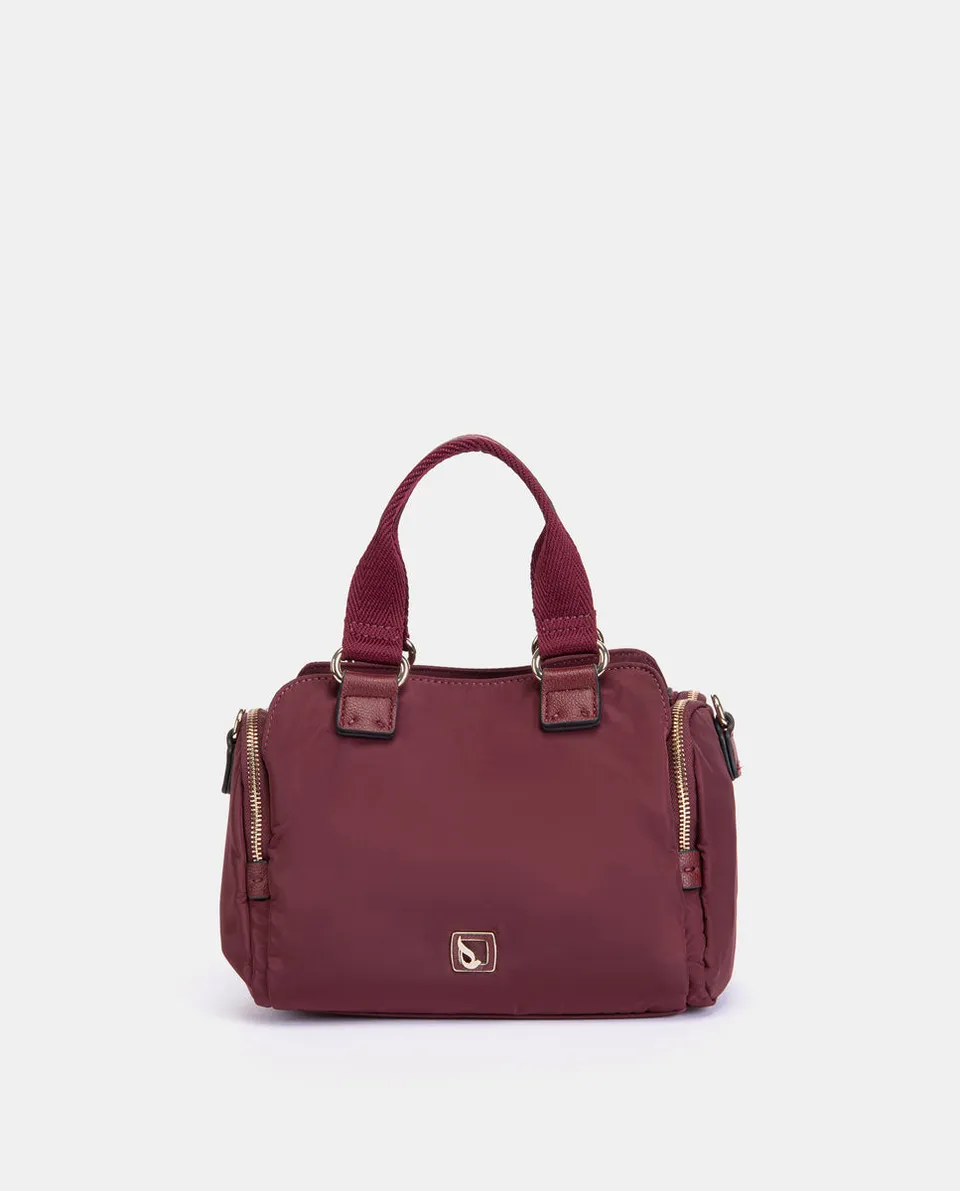 abbacino-bolso-de-mano-burdeos-en-materiales-reciclados image 1