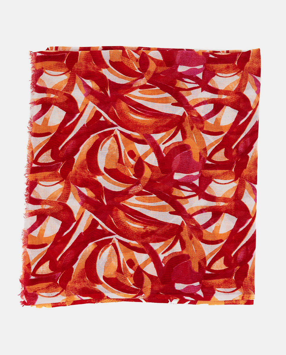 abbacino-pa-uelo-viscosa-estampado-abstracto-naranja image 1