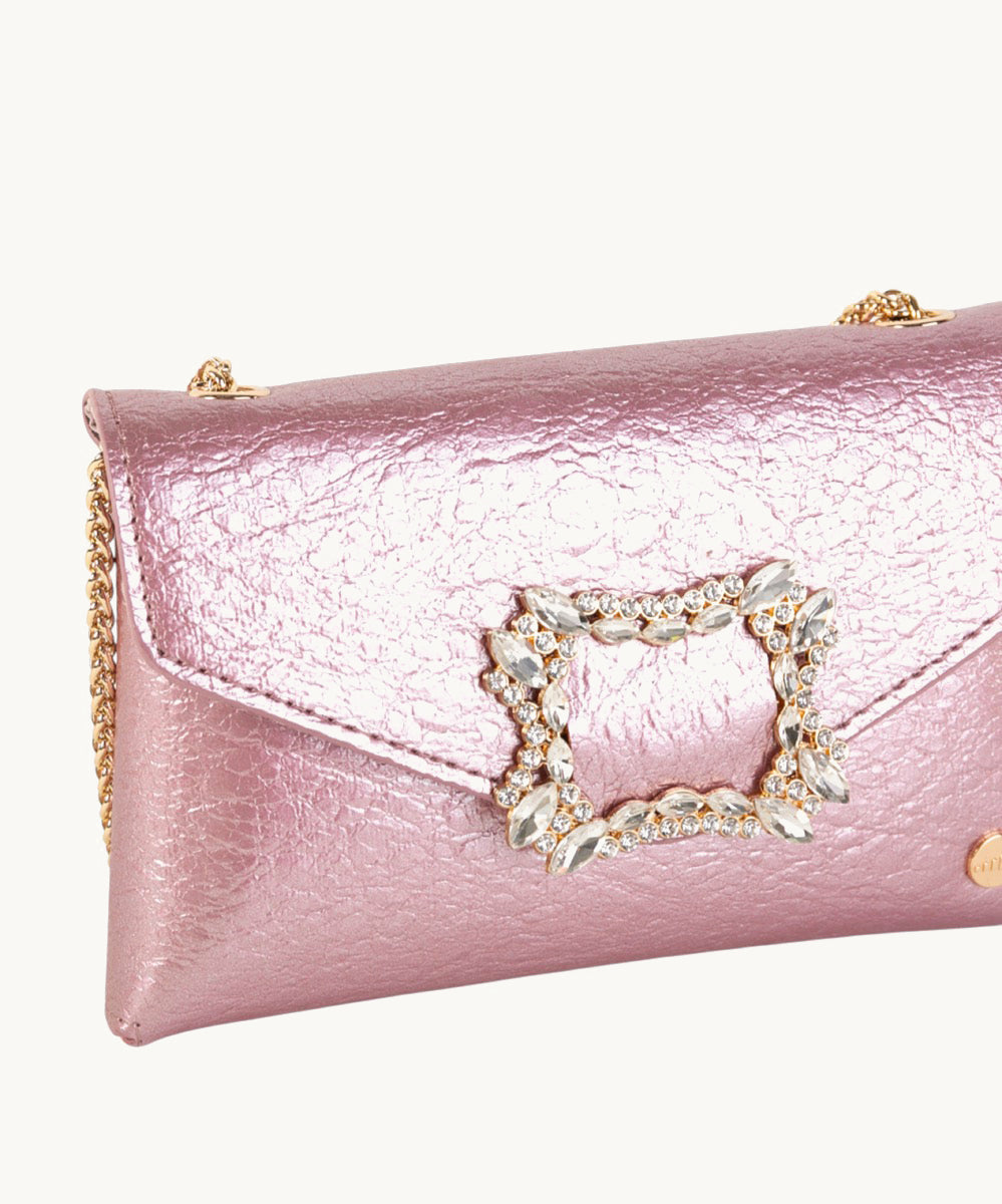 fiesta-atria-bandolera-pu-rosa-met-lico-con-piedras-brillantes image 7