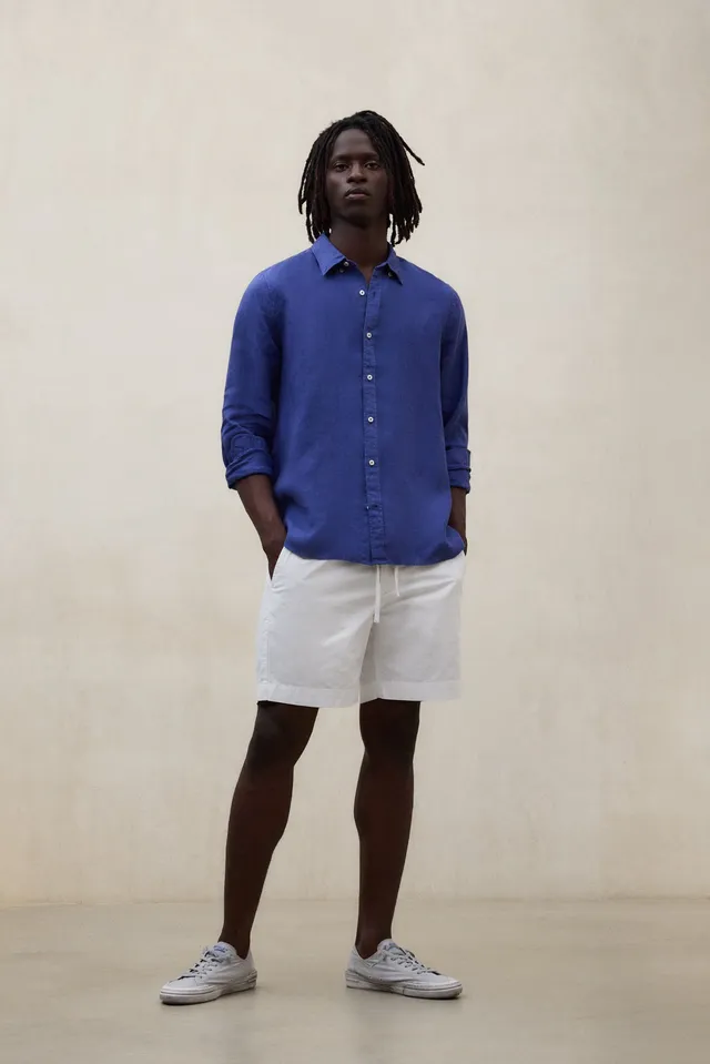 camisa-malib-azul-de-hombre-de-ecoalf-lino-100-fit-regular-y-manga-larga image 1
