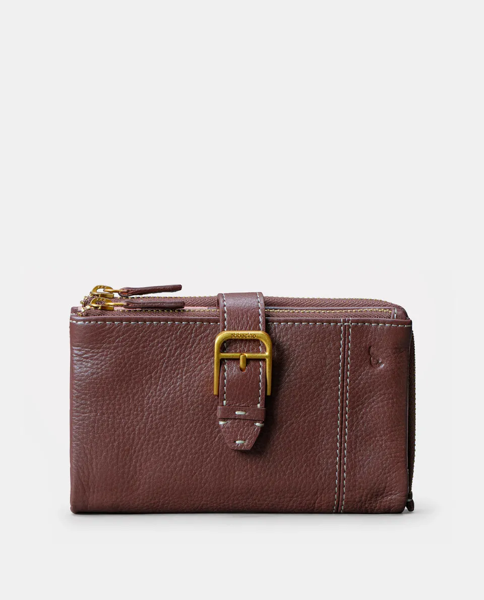 abbacino-cartera-mediana-mujer-piel-marr-n-herraje image 1