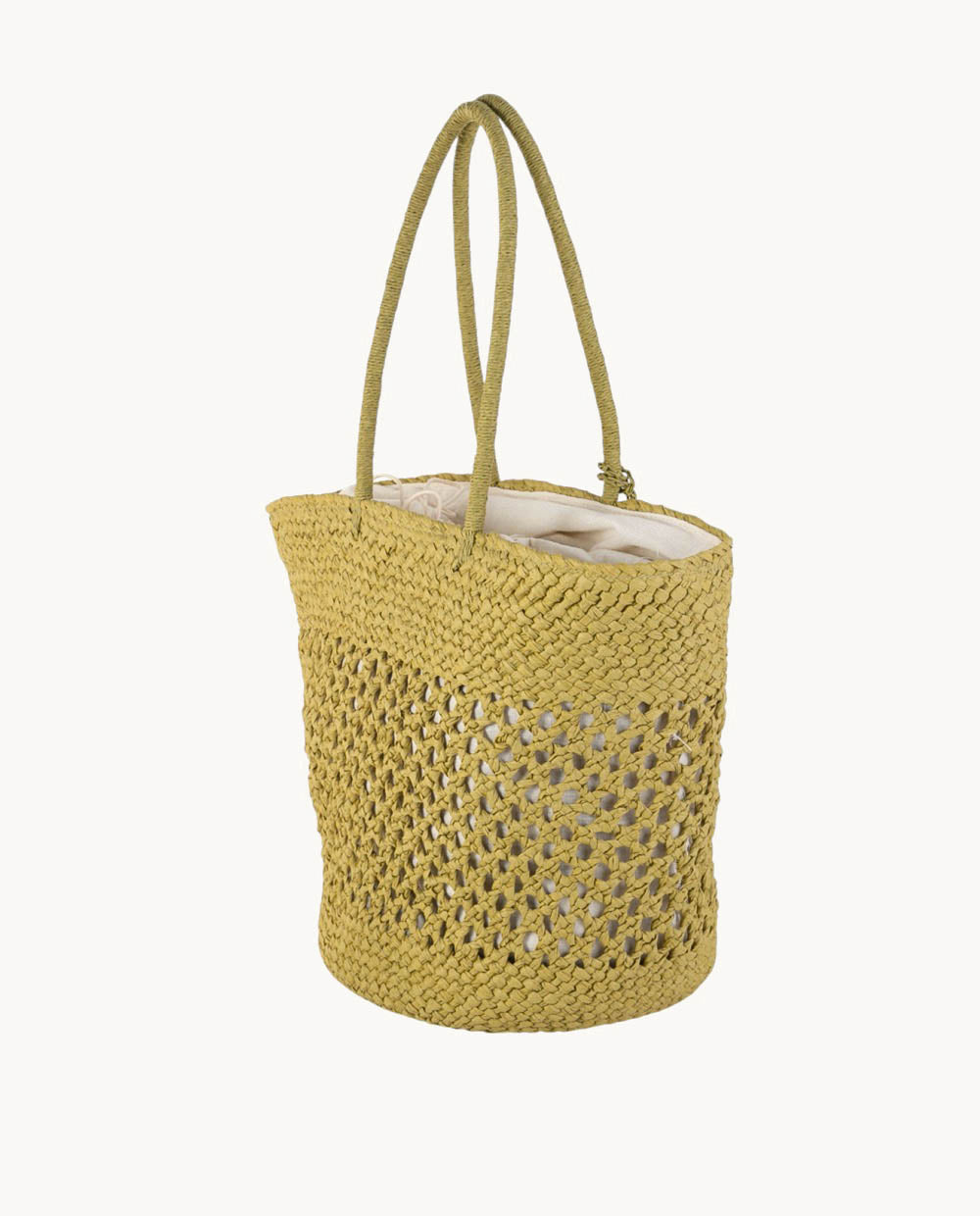 capazo-kbas-de-fibra-natural-con-cierre-saco-color-kaki-42-x-23-x-32-cm image 2