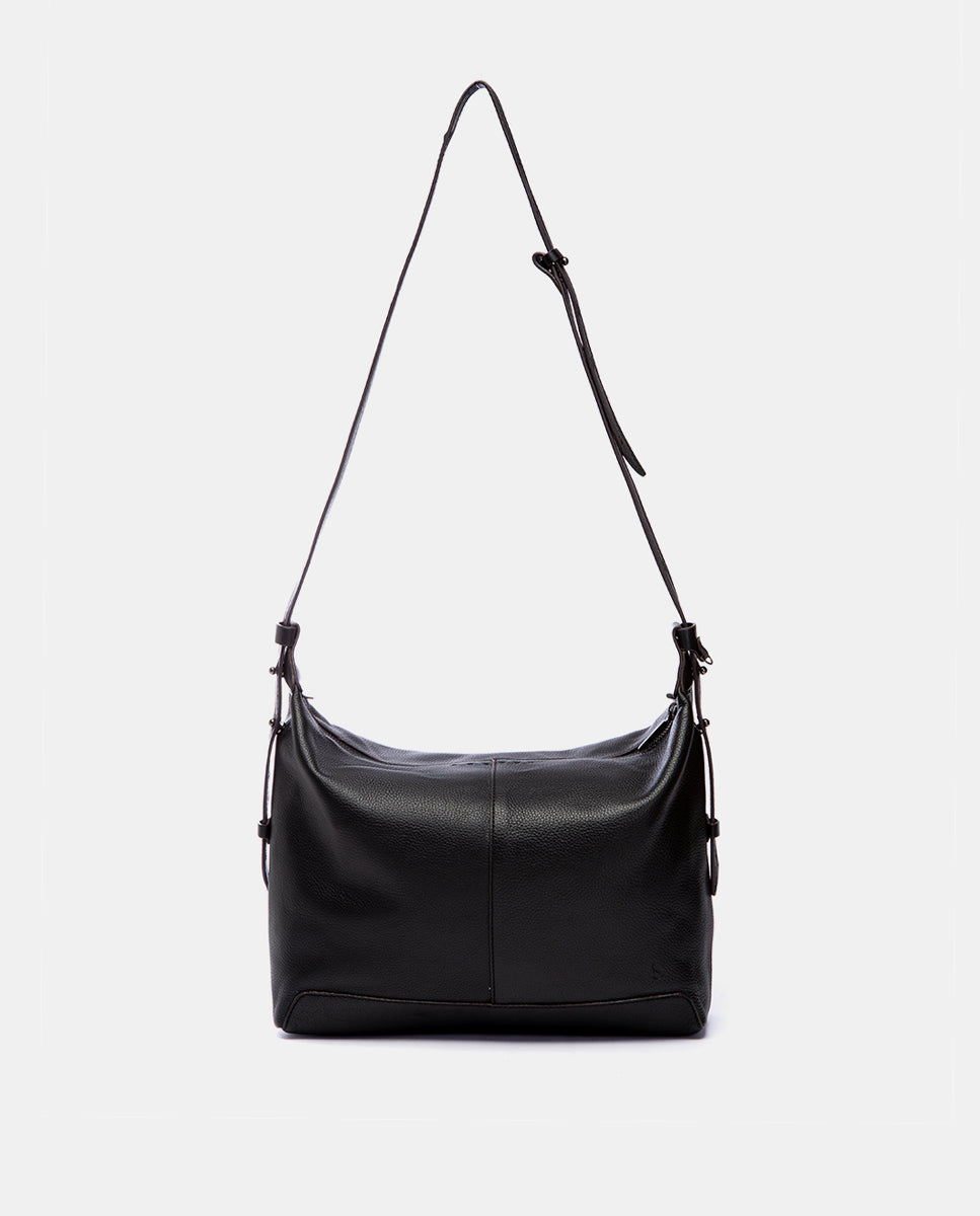 abbacino-bandolera-grande-piel-negra-premium image 3